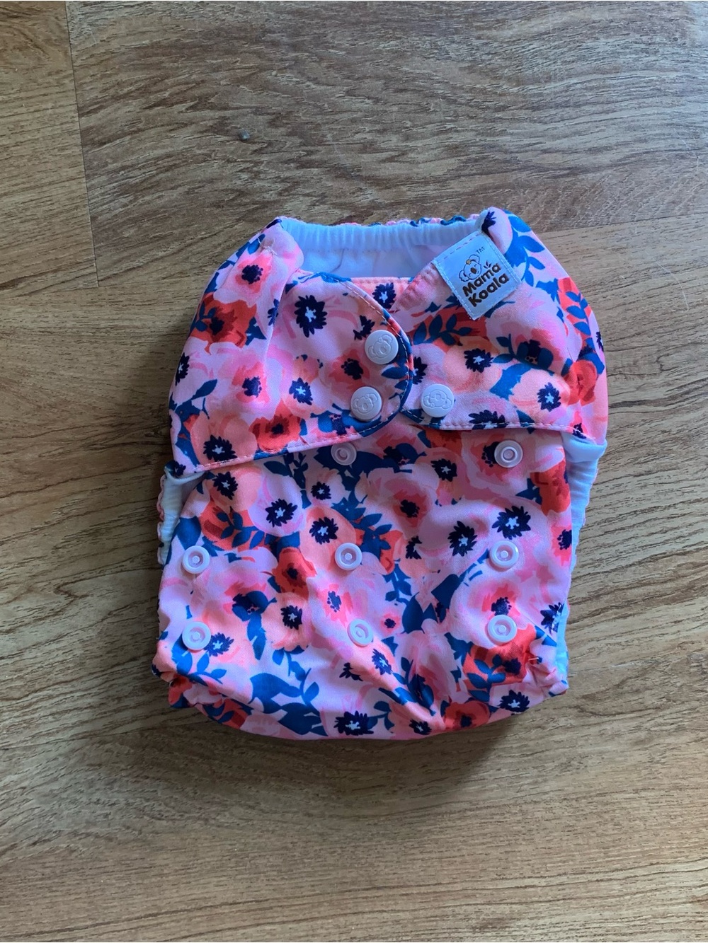 mama koala Floral Pink Adjustable Pocket Cloth Diaper